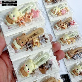 Дитячі набори 0049 «заколка+крабики» (10пар.)	